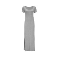 Mexi jersey dress with side slits, grey-blend