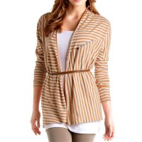 Marken-Jerseyjacke, ecru-rost