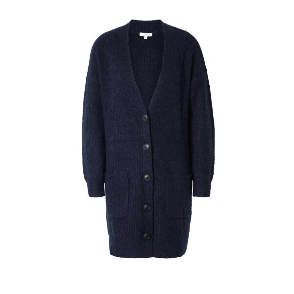 Marken-Longstrickjacke, dunkelblau