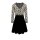 Knit dress, black-golden coloured