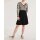 Knit dress, black-golden coloured