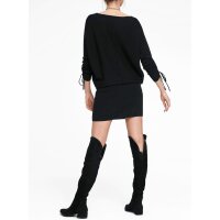 Rippenstrickkleid, schwarz