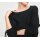 Rippenstrickkleid, schwarz