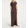 Designer-Maxi-Shirtkleid, braun