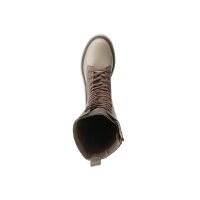 Microfaser-Rind-Nappaleder-Stiefel, taupe-beige