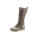 Microfaser-Rind-Nappaleder-Stiefel, taupe-beige