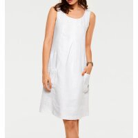 Designer-Leinenkleid, weiß