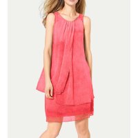 Chiffon dress, coral