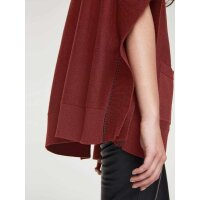 Oversized-Pullover, karminrot