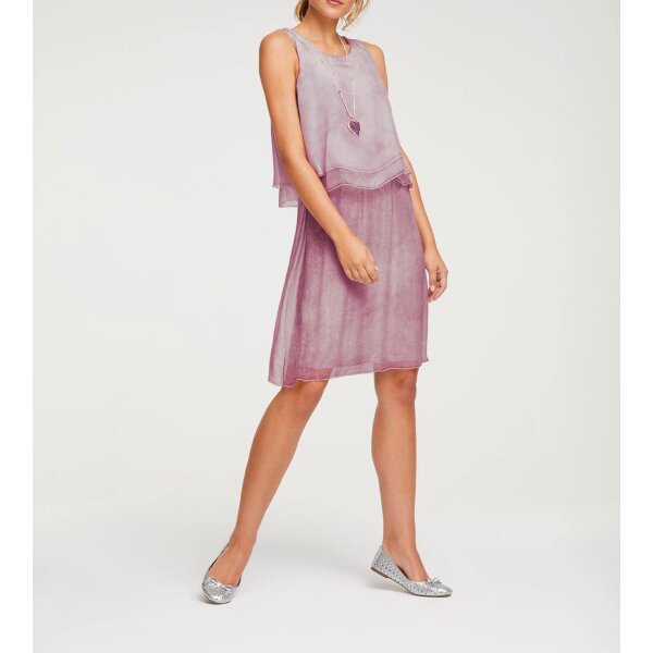 Silky layer dress, rosewood