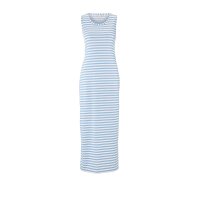 Maxi-Shirtkleid, bleu-offwhite