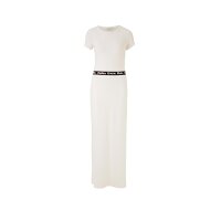 Jersey maxi dress, ecru