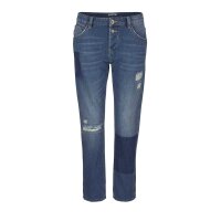 Damen-Boyfriend-Jeans, blau-used, 32 inch