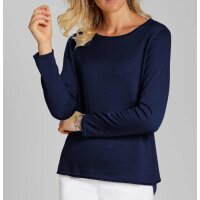 Sweater with lace parts in the back, navy