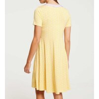 Designer-Jersey-Druckkleid, vanille-rosé