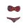 Marken-Balconnet-Bikini, schwarz-pink-bunt