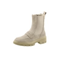 Veloursleder-Stiefelette m. Warmfutter, sand