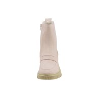 Velours leather booties with warm lining, rosé