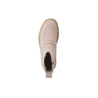 Velours leather booties with warm lining, rosé