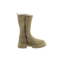 Rind-Veloursleder-Stiefel m.Warmfutter, sand