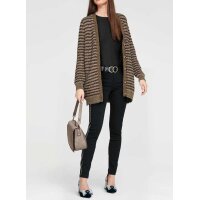 Designer-Strickjacke, schwarz-beige