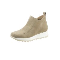 Rind-Veloursleder-Stiefelette, sand