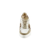 Rind-Veloursleder-Textil-Sneaker, taupe-silber