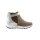Cowhide suede bootie, taupe-silver coloured