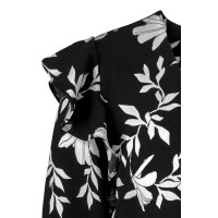 Marken-Bluse, schwarz-grau