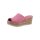 Rind-Nappaleder-Pantolette m.Flechtmuster, pink