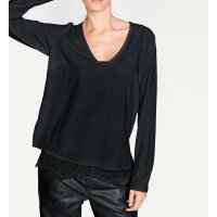 Two in one blouse, black