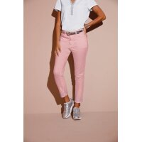 Stretch jeans with rivets, rosé