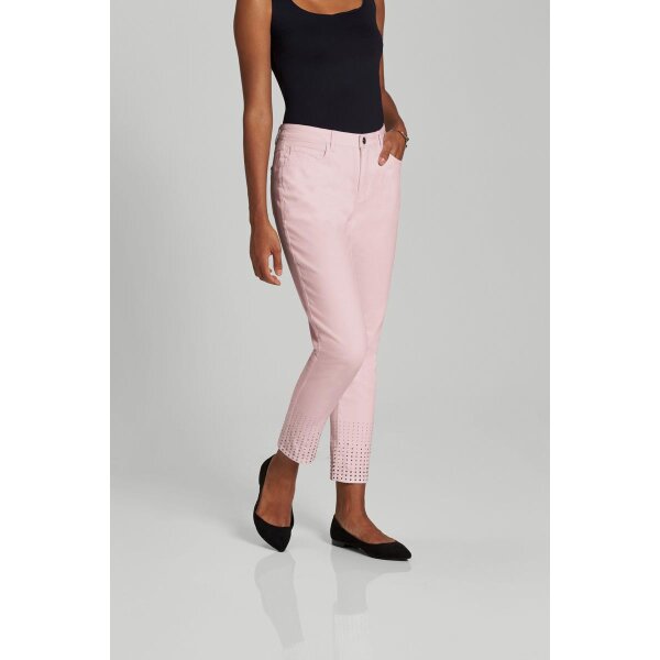 Stretchjeans m. Ziernieten, rosé