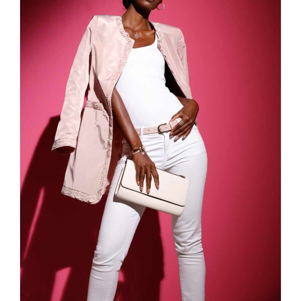 Blazer with lace, rosé
