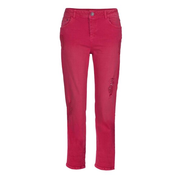 Marken-Jeans m. Pailletten, rot