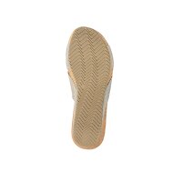 Rind-Veloursleder-Pantolette, taupe-blue