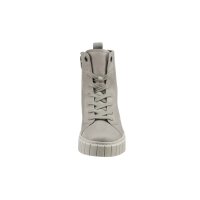 Marken-Kalb-Nubukleder-Schnürstiefelette, taupe
