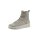 Marken-Kalb-Nubukleder-Schnürstiefelette, taupe