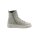 Marken-Kalb-Nubukleder-Schnürstiefelette, taupe