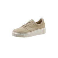 Buty sznurowane ze skóry zamszowej koziej, piaskowe