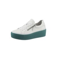 Buty sportowe ze skóry cielęcej nappa, biało-zielone