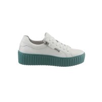Buty sportowe ze skóry cielęcej nappa, biało-zielone
