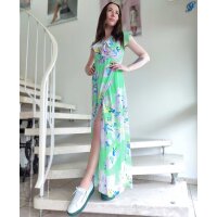 Buty sportowe ze skóry cielęcej nappa, biało-zielone
