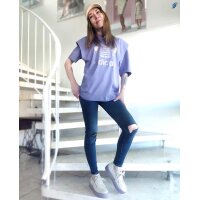 Lamb nappa leather sneaker, ecru-lavender