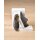 Marken-Ziegen-Veloursleder-Slipper m.Strass, grau