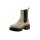 Cowhide suede bootie, beige