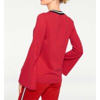Sweter czerwono-czarny