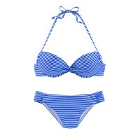 Push-up bikini, baltai mėlyna, C dydžio