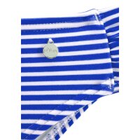 Marken-Push-Up-Bikini, weiß-blau, C-Cup