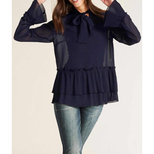 Chiffonbluse, marine